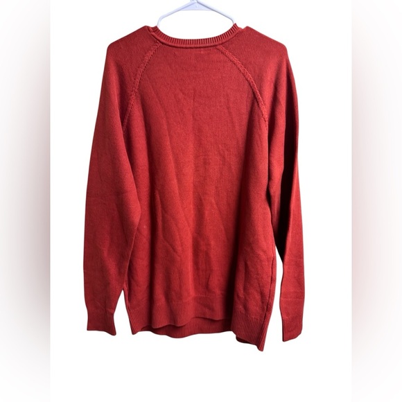 Eddie Bauer Signature Crewneck Sweater Men’s L Rustic Orange 100% Supima Cotton - Picture 2 of 5